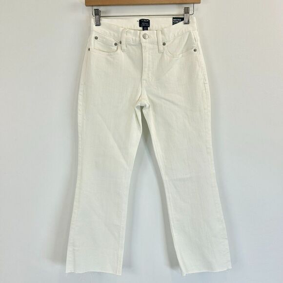 J Crew Jeans Womens 25P Petite Crop Flare‎ Signature Stretch Preppy Casual Chic - Picture 1 of 14